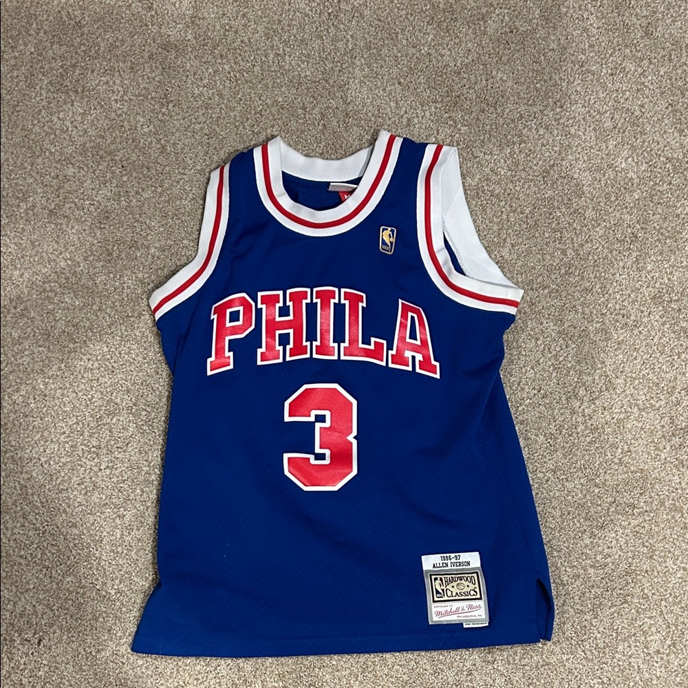 Mitchell & Ness Blue Hardwood Classics jersey-Allen Iverson Size M